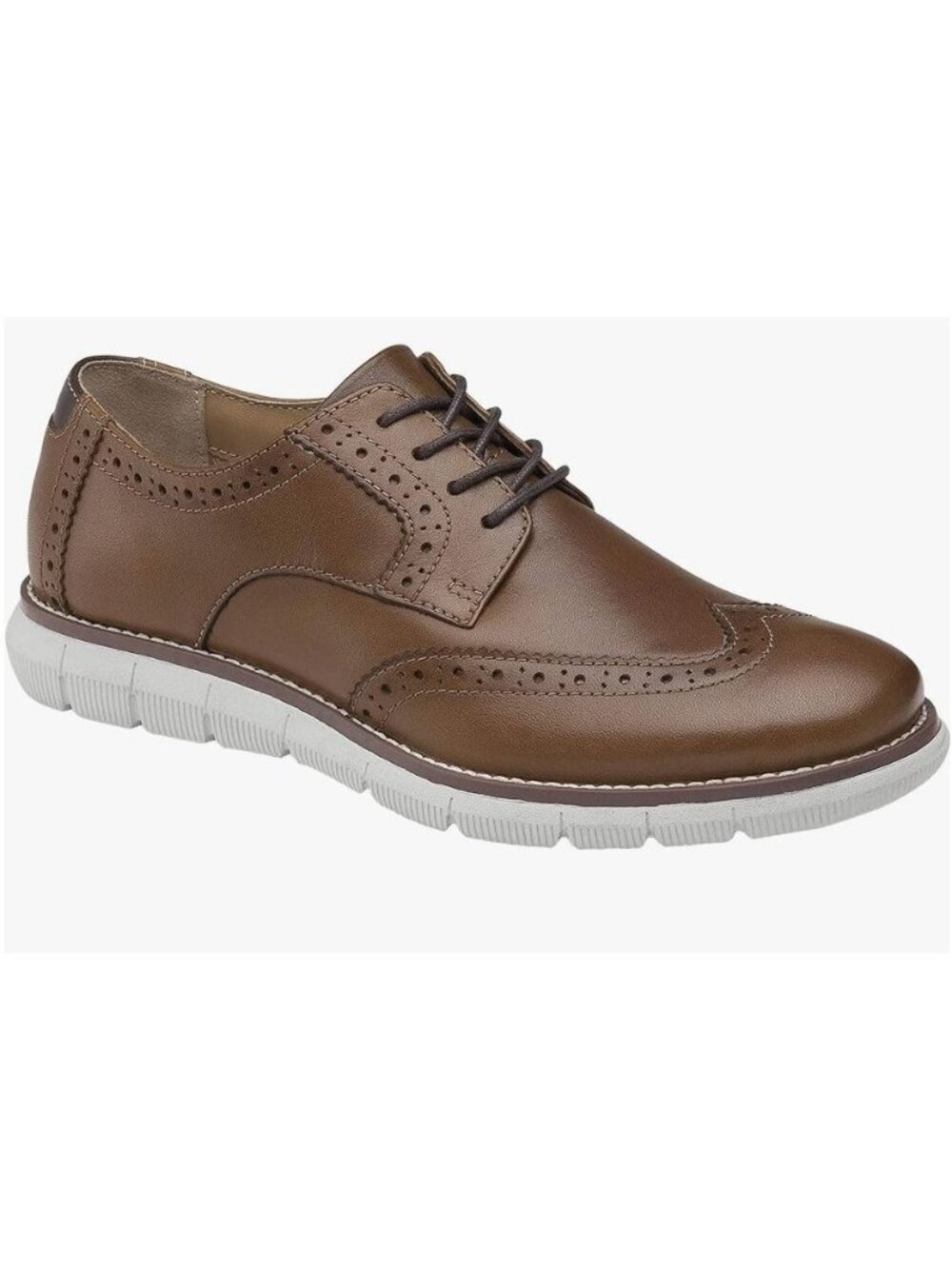 Johnston & Murphy Holden Boys’ Wingtip Dress Shoes Brown Leather US 5 Med